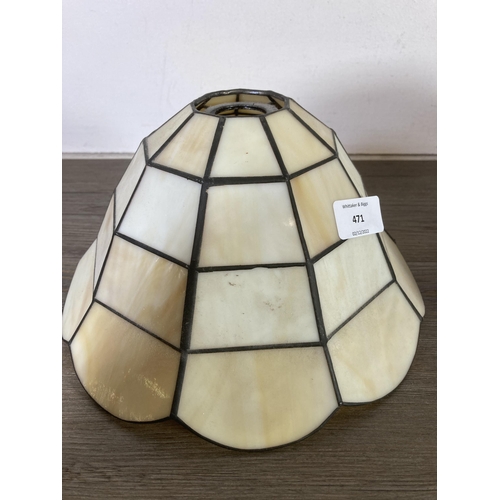 471 - Two Tiffany style lampshades