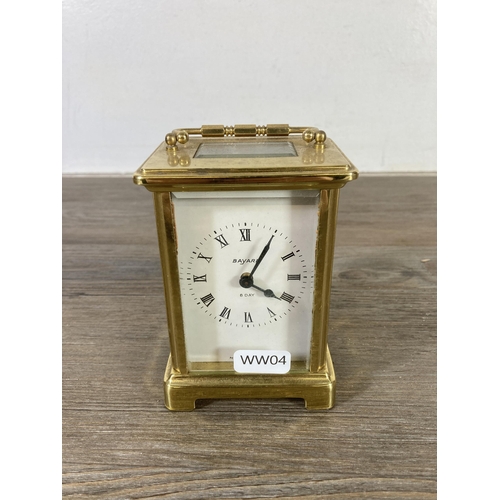 481 - A 19th century style French Bayard carriage clock with Duverdrey & Bloquel No. 78 movement