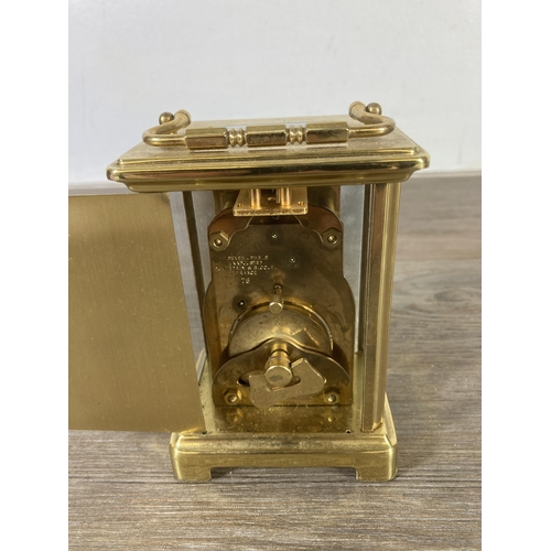 481 - A 19th century style French Bayard carriage clock with Duverdrey & Bloquel No. 78 movement