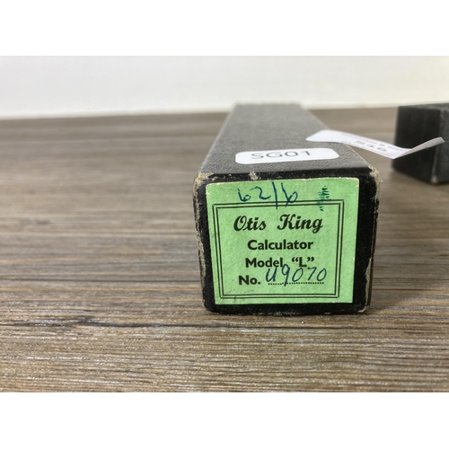 516 - A boxed Otis King Model L calculator