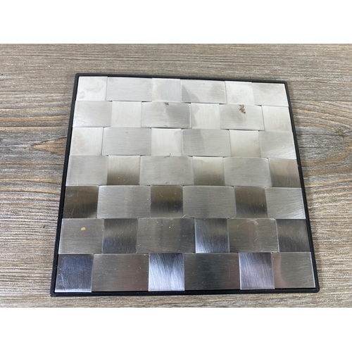 521 - Six 1970s Silvasteel table mats - approx. 15cm x 14cm