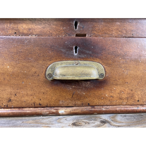 525 - A Victorian stained pine table top clerks desk - approx. 37cm high x 61cm wide x 49cm deep