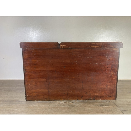 525 - A Victorian stained pine table top clerks desk - approx. 37cm high x 61cm wide x 49cm deep