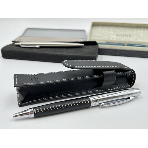 1177 - A collection of pens and accessories to include boxed Parker 25 Flighter CT Ball Pen, boxed Rolf Ben... 