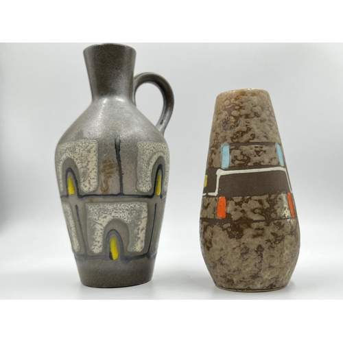 171 - Two pieces of mid 20th century West German pottery, Carstens 1521-23 jug and Scheurich 529 vase