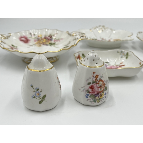 232 - Seven pieces of Royal Crown Derby Derby Posies china