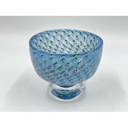 234 - A Kosta Boda studio glass pedestal bowl by Bertil Vallien, reference no. 57529 - approx. 8.5cm high ... 