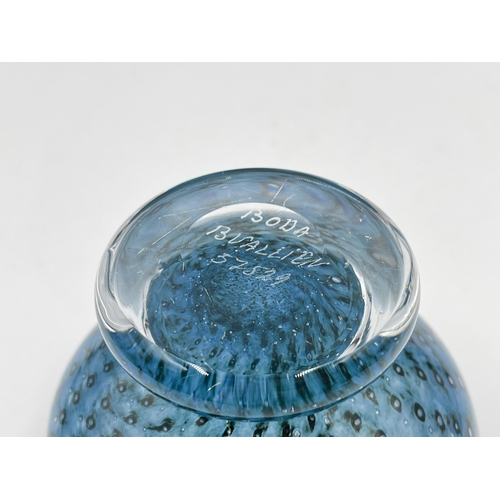 234 - A Kosta Boda studio glass pedestal bowl by Bertil Vallien, reference no. 57529 - approx. 8.5cm high ... 