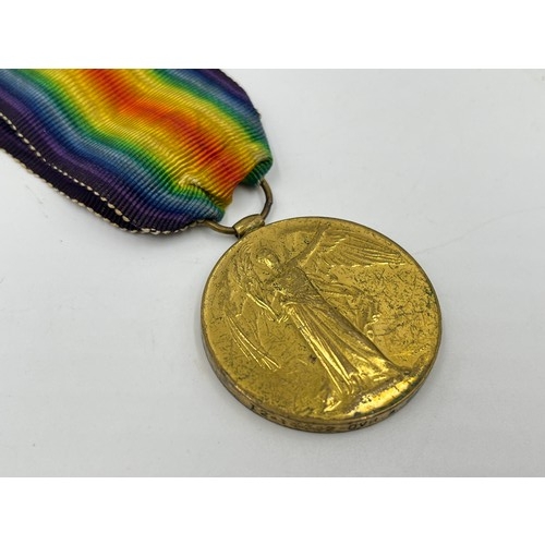 1161 - Two WWI medals, one 1914-15 Star presented to 1048 DVR R. J. Congdon R.F.A and one Victory presented... 