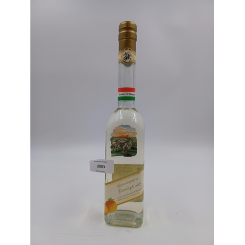 539 - A 50cl bottle of Hungarian Kecskeméti Barackpálinka apricot brandy - bottled at 45%