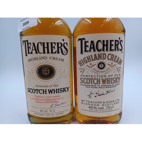 545 - Two 75cl bottles of Teacher's Highland Cream Scotch Whisky - both bottled at 40%