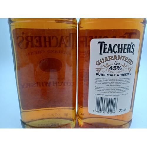 545 - Two 75cl bottles of Teacher's Highland Cream Scotch Whisky - both bottled at 40%