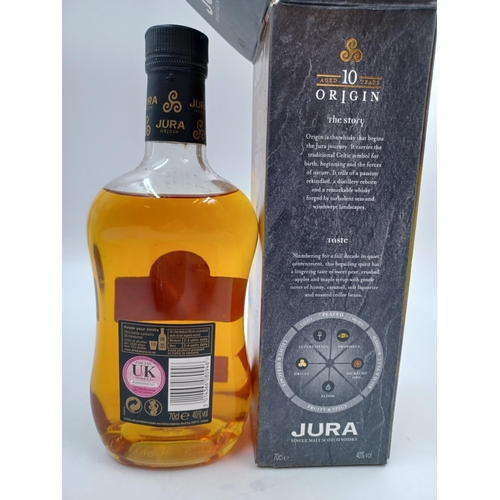 559 - A boxed 70cl bottle of Jura 10-year-old single malt Scotch whisky - bottled at 40%