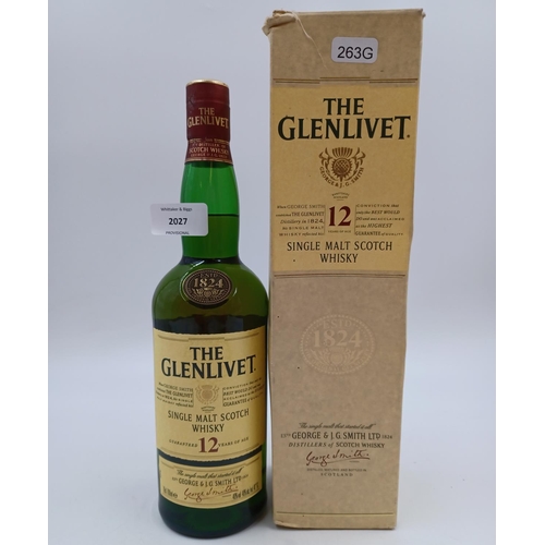 566 - A boxed 70cl bottle of The Glenlivet 12-year-old single malt Scotch whisky - bottled at 40%