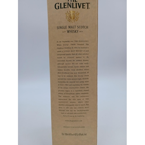 566 - A boxed 70cl bottle of The Glenlivet 12-year-old single malt Scotch whisky - bottled at 40%