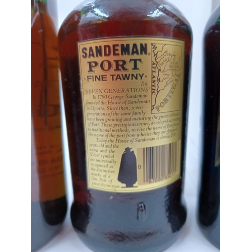 584 - Four bottles of fortified wine, one 75cl Quinta da Pulga tawny Port - bottled at 20%, one 70cl Sande... 