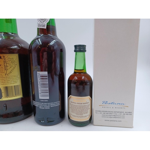 584 - Four bottles of fortified wine, one 75cl Quinta da Pulga tawny Port - bottled at 20%, one 70cl Sande... 