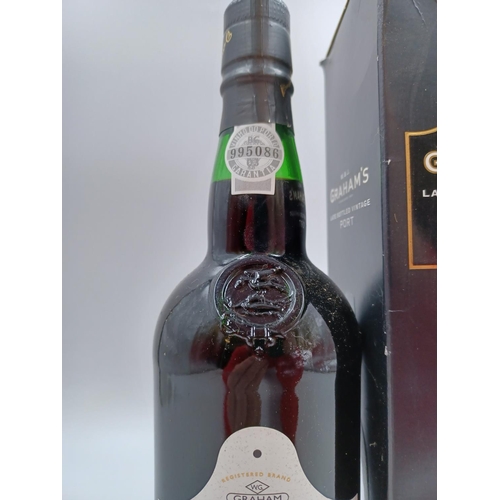 587 - A boxed 75cl bottle of 1996 Graham's Late Bottled Vintage Port - bottled at 20%