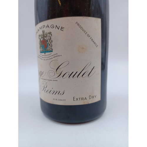 595 - A mid 20th century bottle of George Goulet extra dry Champagne sparkling wine - ABV not stated, pres... 