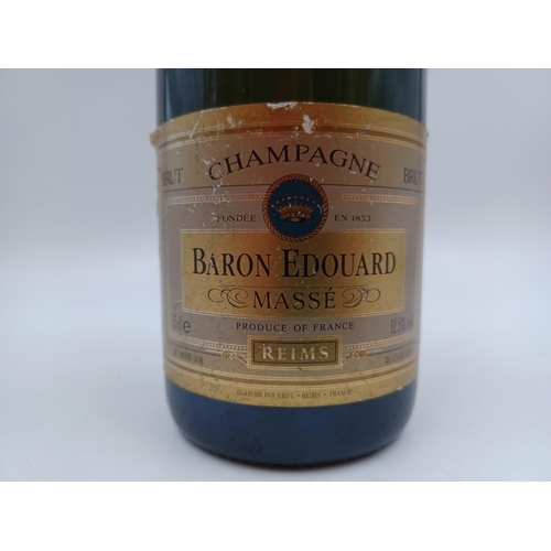 597 - A 75cl bottle of Baron Edouard Massé brut Champagne sparkling wine - bottled at 12.5%