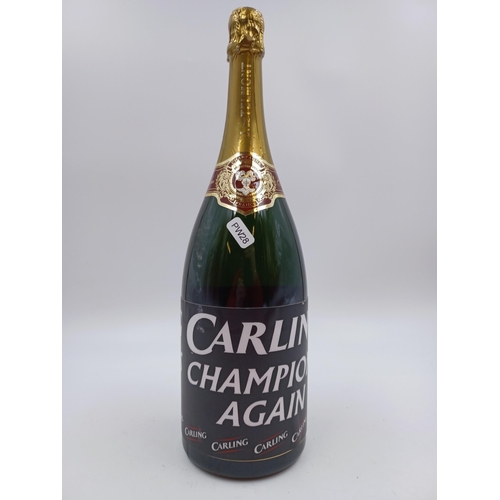 600 - An 150cl bottle of J. de Telmont 'Carling Champions Again' Champagne sparkling wine