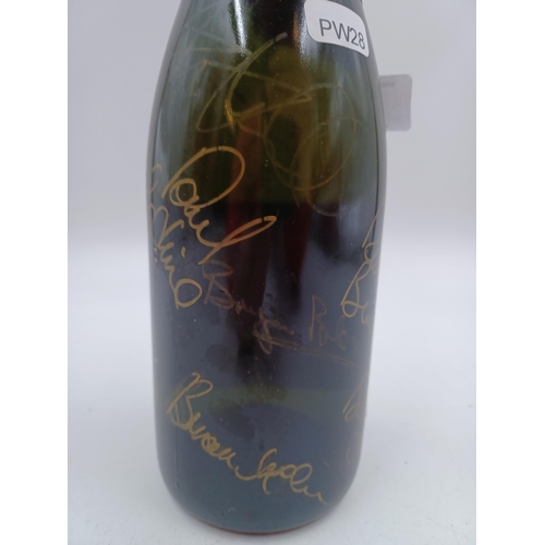 602 - A signed early 1990s 75cl bottle of Charles Bonnaire 'Manchester United ' Champagne sparkling wine -... 