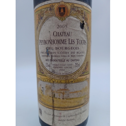 608 - A 75cl bottle of 2005 Château Peybonhomme les Tours Cru Bourgeois Côtes de Blaye Bordeaux red wine -... 