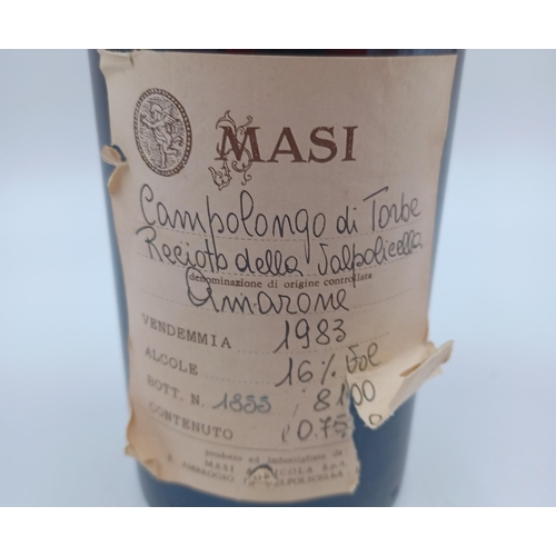 610 - A 75cl bottle of 1983 Masi Recioto della Valpolicella sweet Amarone red wine no. 1855 of 8100 - bott... 