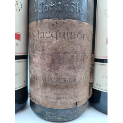 612 - Three 75cl bottles of French red wine, one 1988 Domaine De La Solitude La Jaquinotte Châteauneuf-du-... 