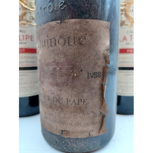 612 - Three 75cl bottles of French red wine, one 1988 Domaine De La Solitude La Jaquinotte Châteauneuf-du-... 