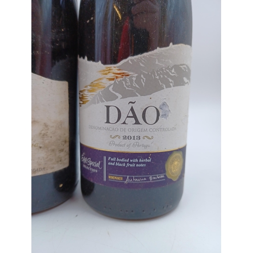 623 - Four 75cl bottles of red wine, one Portuguese 2013 Dão, one Spanish 2001 Faustino Selección de Famil... 