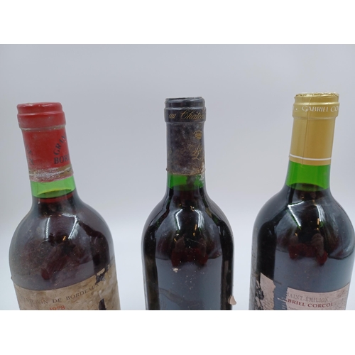 618 - Three 75cl bottles of French red wine, one 1978 Château Camponac Côtes de Bourg Grand Vin de Bordeau... 