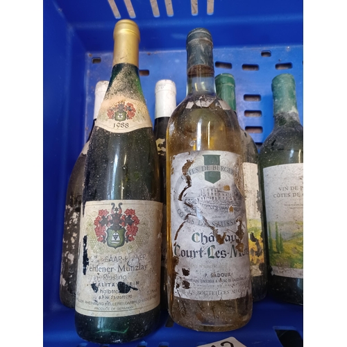 638 - Thirteen 75cl bottles of white and rosé wine to include three 1994 vin de pays des Côtes de Gascogne... 