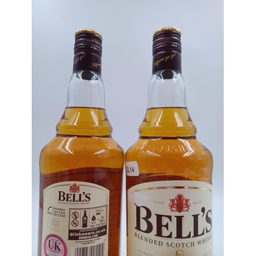 568 - Two 1L bottles of Bell's blended Scotch whisky - bottled at 40%