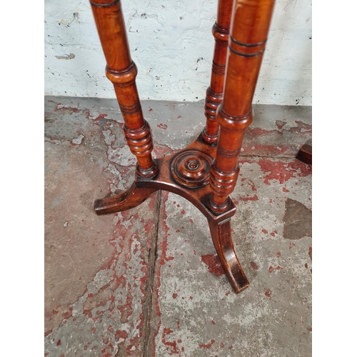 1 - Two Edwardian mahogany octagonal side tables - approx. 72cm high x 50cm wide x 50cm deep