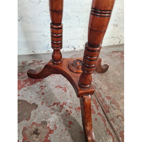 1 - Two Edwardian mahogany octagonal side tables - approx. 72cm high x 50cm wide x 50cm deep