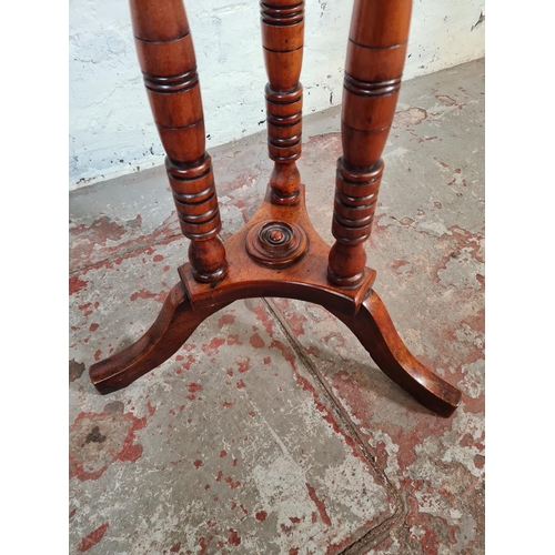 1 - Two Edwardian mahogany octagonal side tables - approx. 72cm high x 50cm wide x 50cm deep