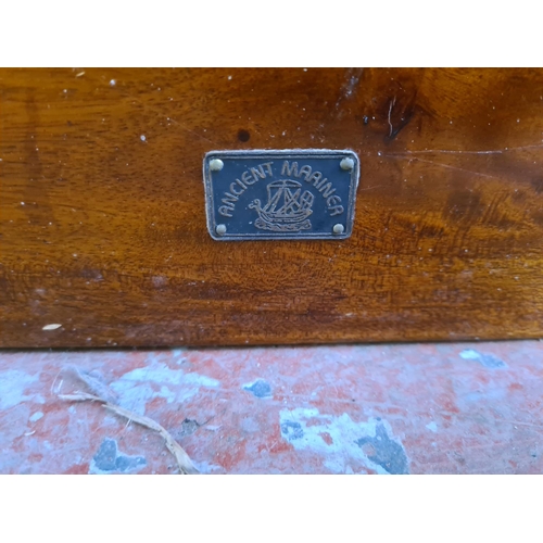 92 - An Ancient Mariner mahogany sideboard with three drawers and two cupboard doors - approx. 85cm high ... 