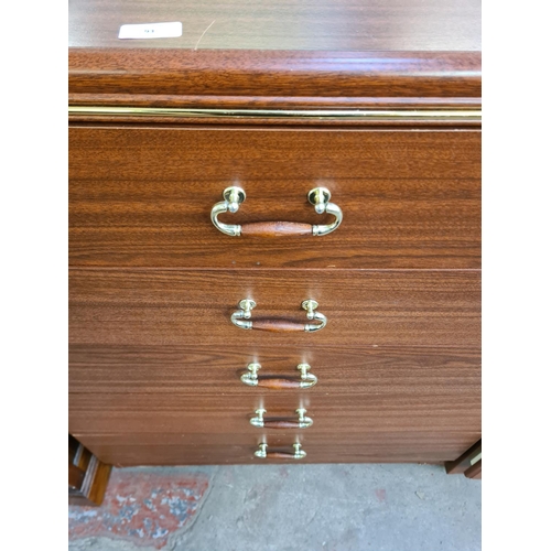 93 - A mahogany effect chest of five drawers