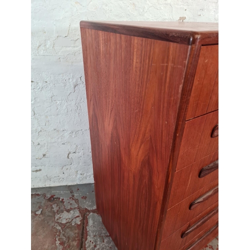 96 - A G Plan Fresco teak chest of six drawers - approx. 100cm high x 53cm wide x 45cm deep