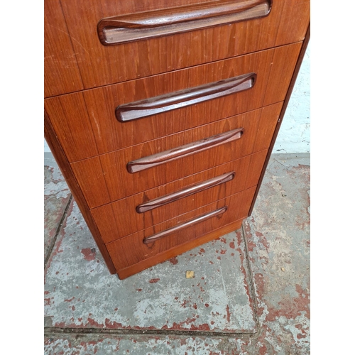 96 - A G Plan Fresco teak chest of six drawers - approx. 100cm high x 53cm wide x 45cm deep