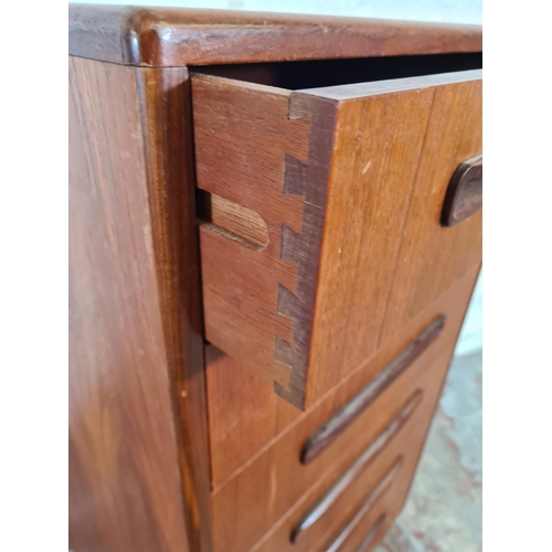 96 - A G Plan Fresco teak chest of six drawers - approx. 100cm high x 53cm wide x 45cm deep