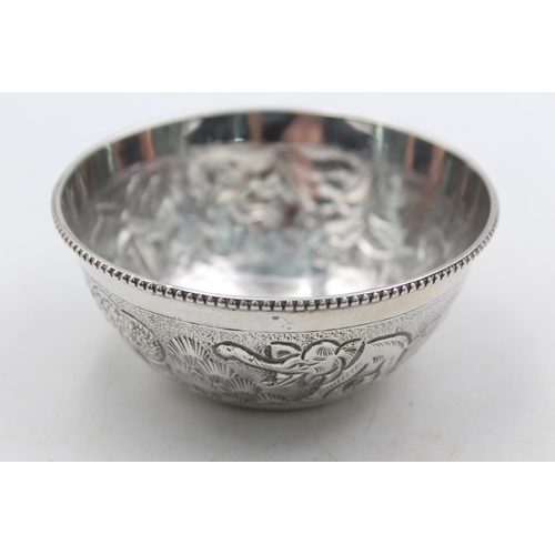 1254 - A vintage sterling silver Middle Eastern bowl - approx. gross weight 60 grams and 9cm diameter