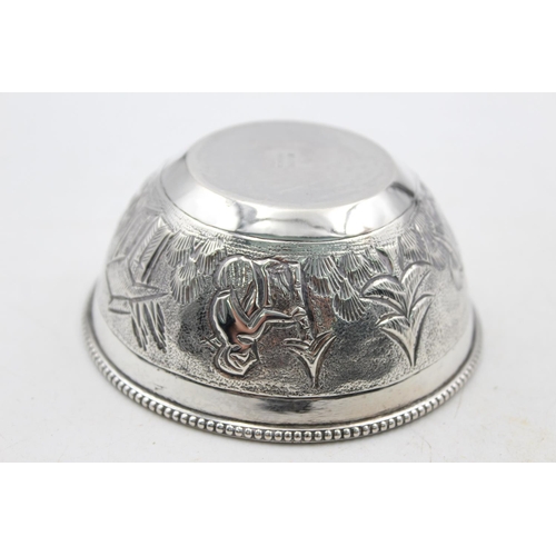 1254 - A vintage sterling silver Middle Eastern bowl - approx. gross weight 60 grams and 9cm diameter