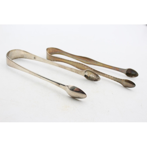 1263 - Two Georgian hallmarked silver sugar tongs - approx. gross weight 68 grams