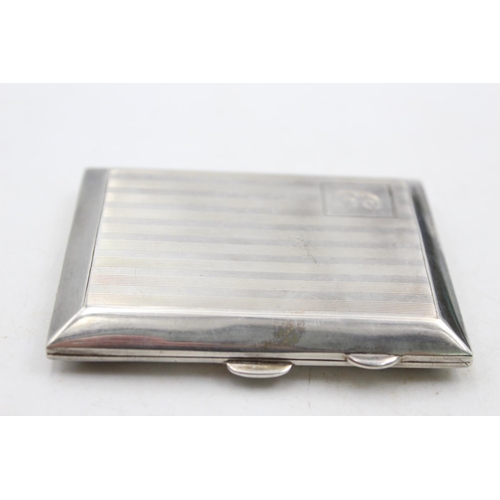 1264 - A George V W. J. Myatt & Co. Ltd. hallmarked Birmingham silver cigarette case, dated 1927 - approx. ... 