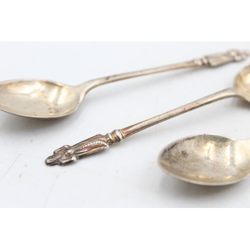 1266 - Five Edwardian W S Savage & Co. hallmarked Sheffield silver Apostle teaspoons, dated 1901 - approx. ... 