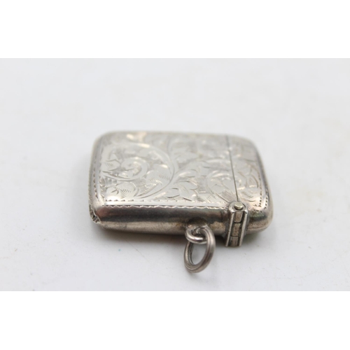 1268 - An Edwardian S. Blanckensee & Son Ltd. hallmarked Birmingham silver vesta case, dated 1907 - approx.... 