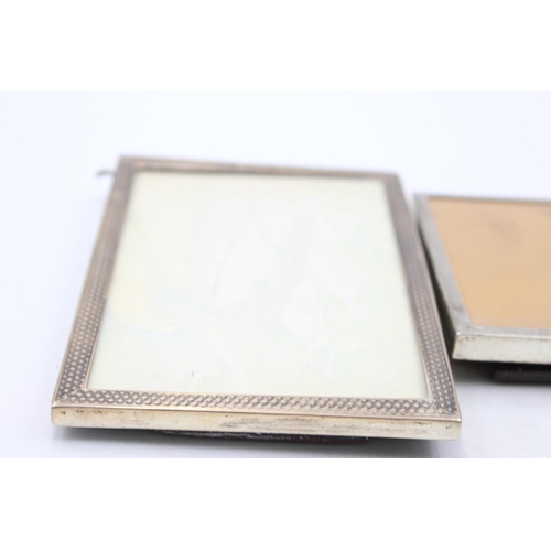 1284 - Three hallmarked silver photograph frames - approx. gross weight 249 grams