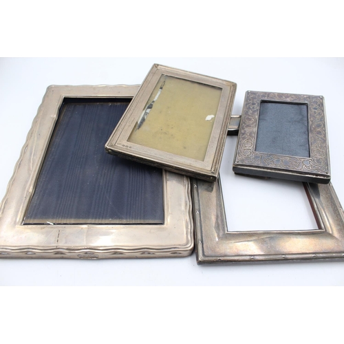 1285 - Four hallmarked silver photograph frames - approx. gross weight 639 grams